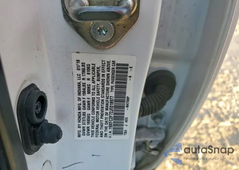 2018 Honda Civic Ex из США, поврежденный, VIN 19XFC2F72JE018977